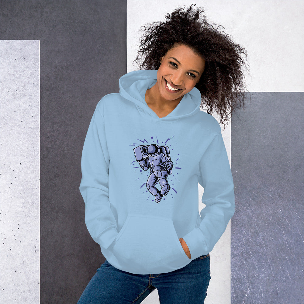 Felpa Stampata Unisex con Cappuccio – Morbida – Design Space Music-Biiply