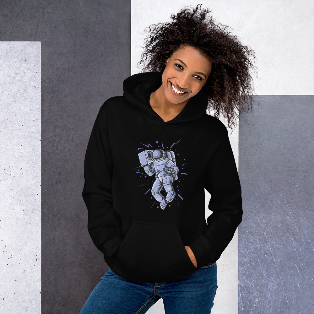 Felpa Stampata Unisex con Cappuccio – Morbida – Design Space Music-Biiply