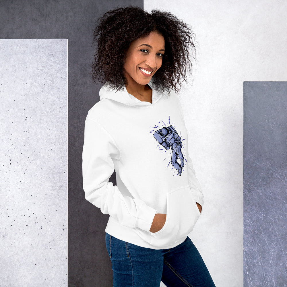 Felpa Stampata Unisex con Cappuccio – Morbida – Design Space Music-Biiply
