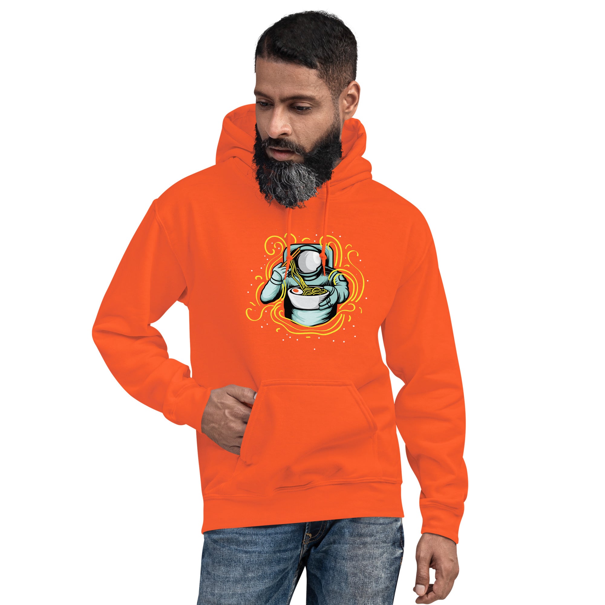 Felpa Stampata Unisex con Cappuccio – Morbida – Design Space Noodles-Biiply