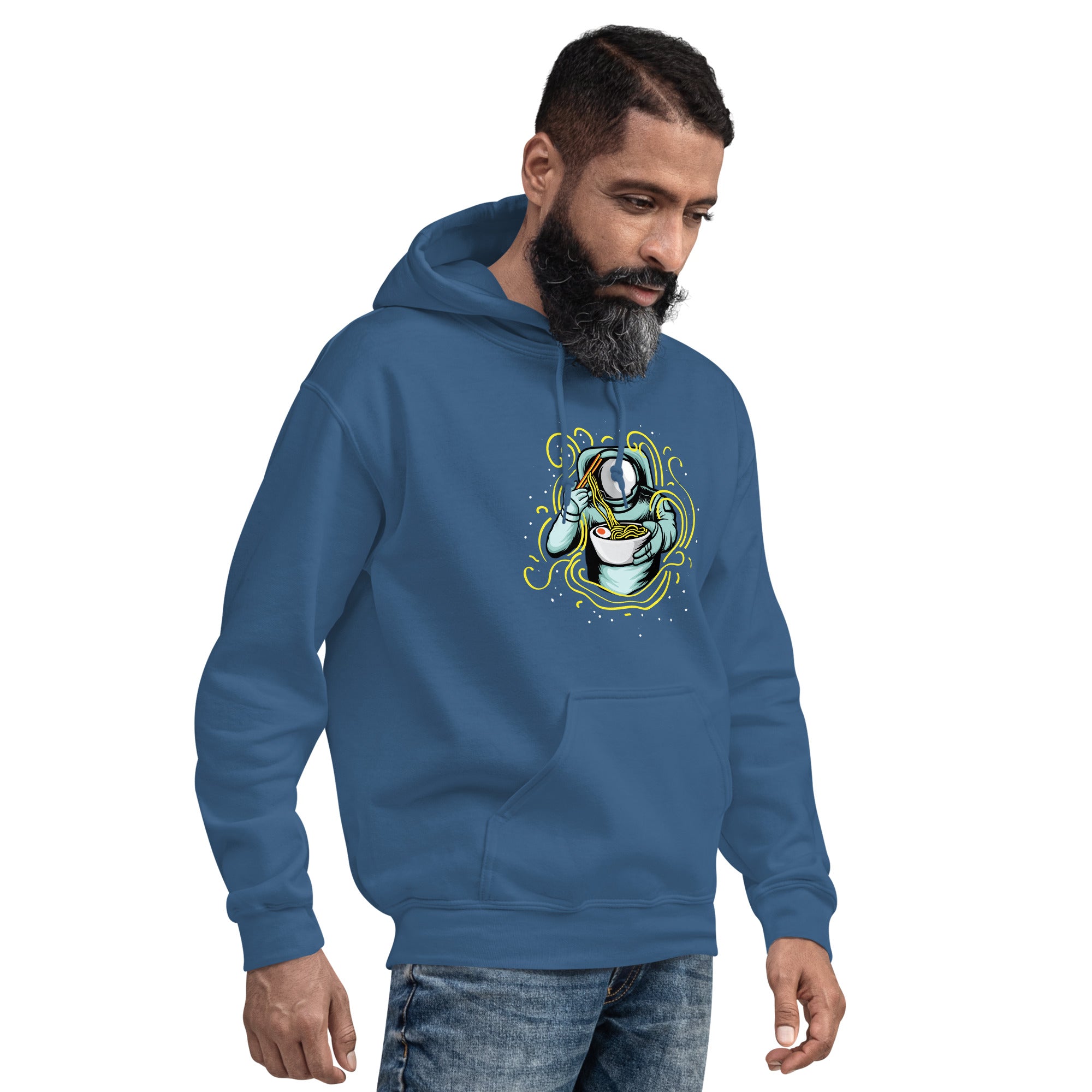Felpa Stampata Unisex con Cappuccio – Morbida – Design Space Noodles-Biiply