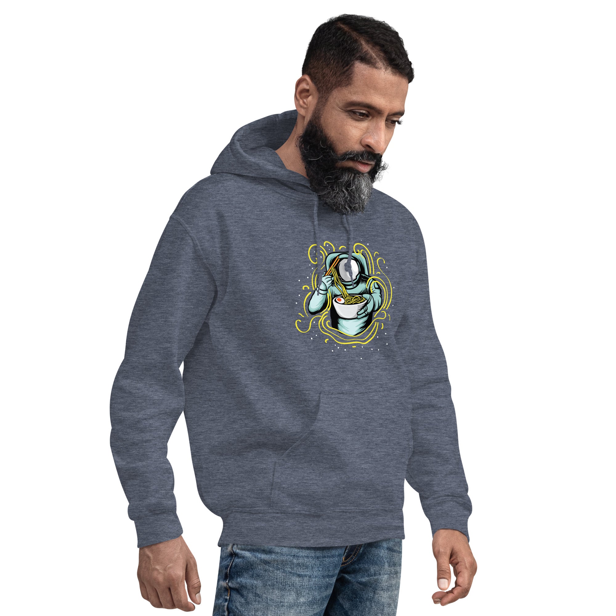Felpa Stampata Unisex con Cappuccio – Morbida – Design Space Noodles-Biiply