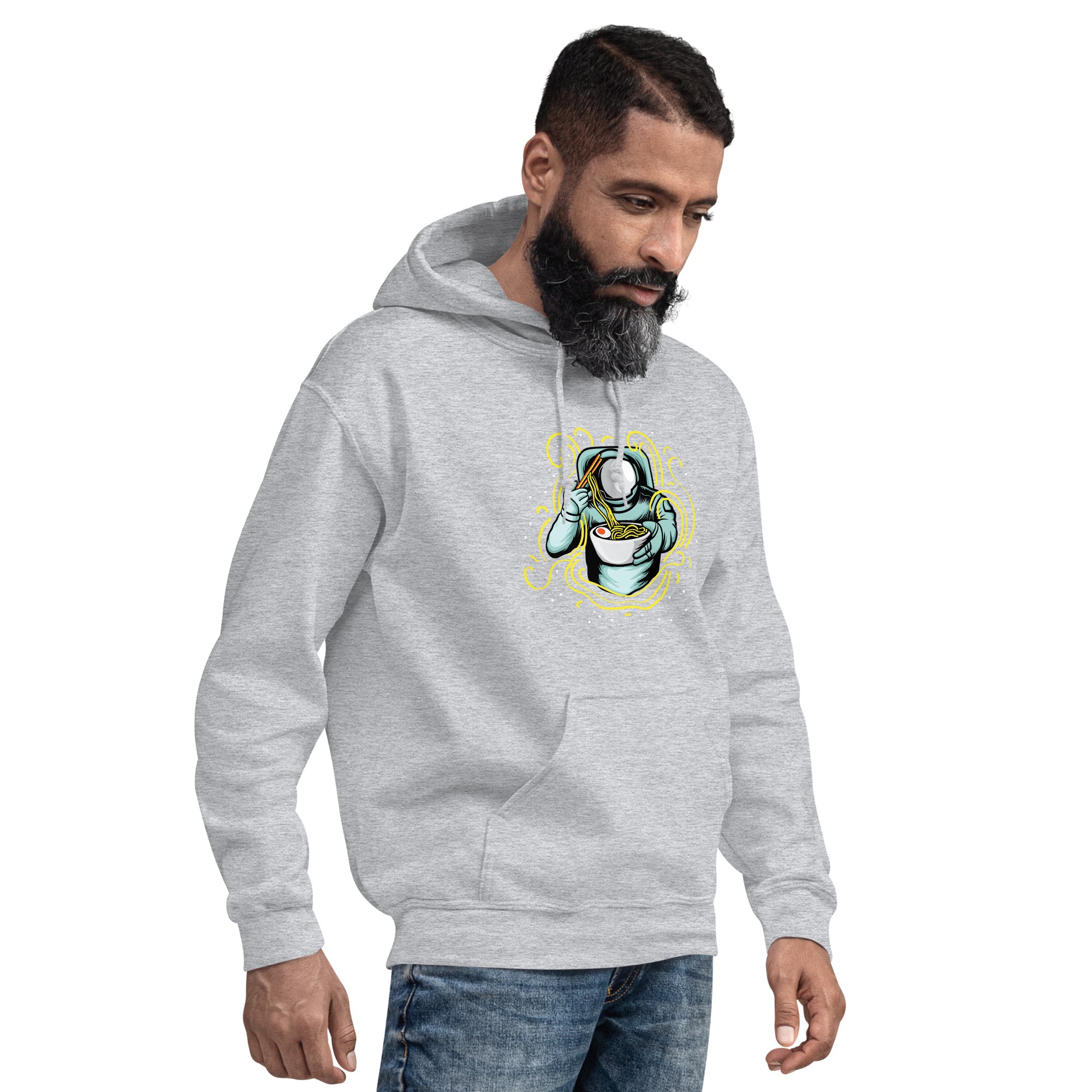 Felpa Stampata Unisex con Cappuccio – Morbida – Design Space Noodles-Biiply