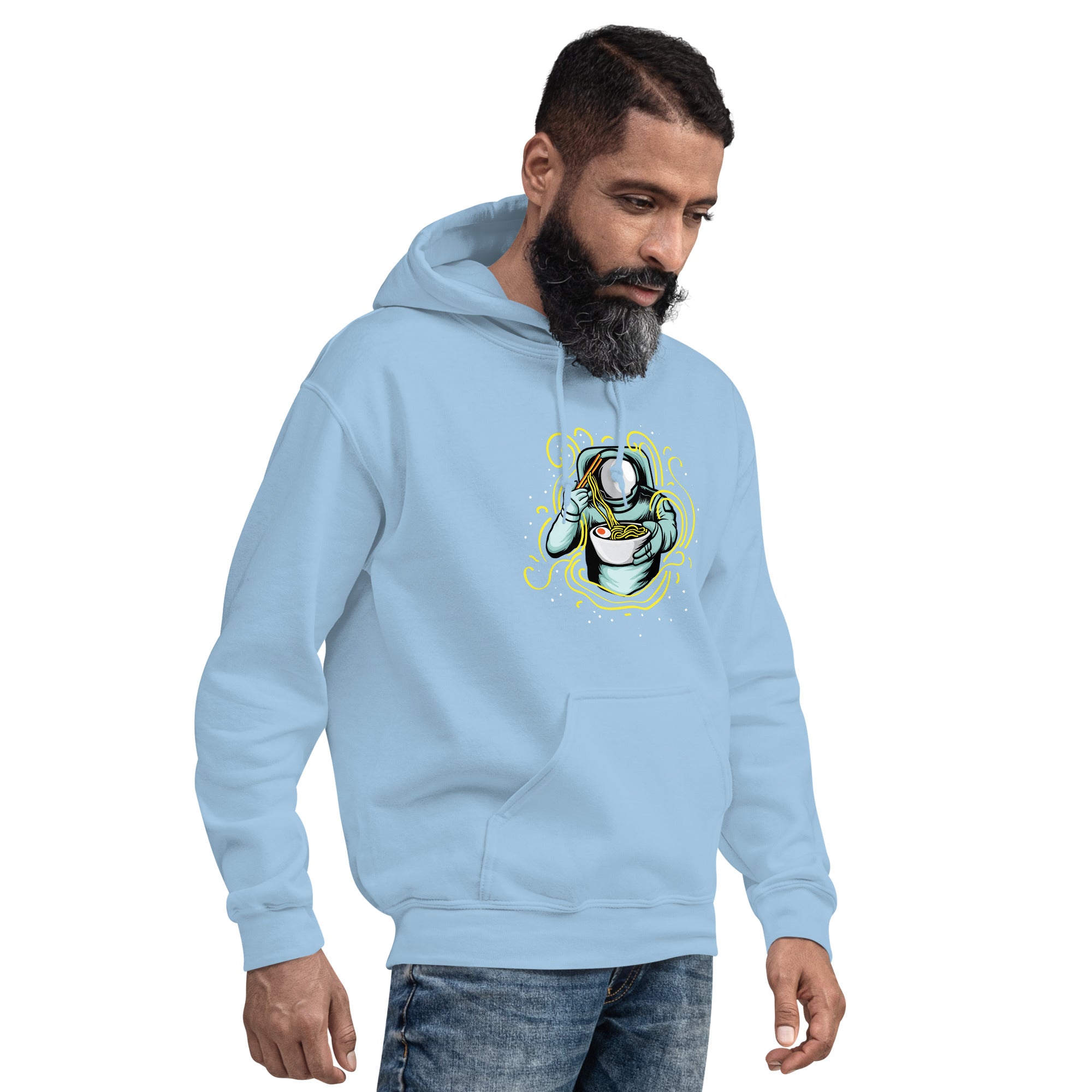Felpa Stampata Unisex con Cappuccio – Morbida – Design Space Noodles-Biiply