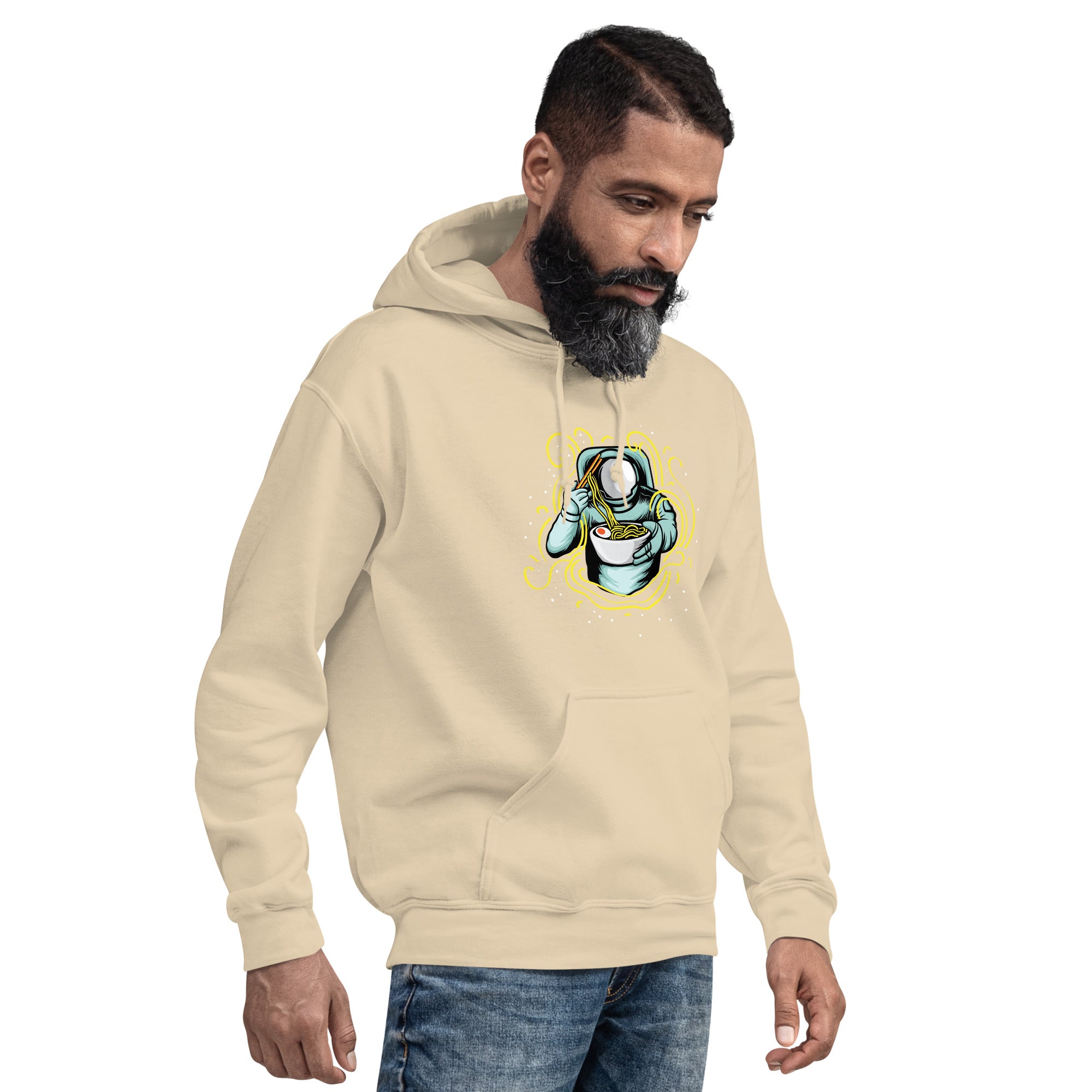 Felpa Stampata Unisex con Cappuccio – Morbida – Design Space Noodles-Biiply
