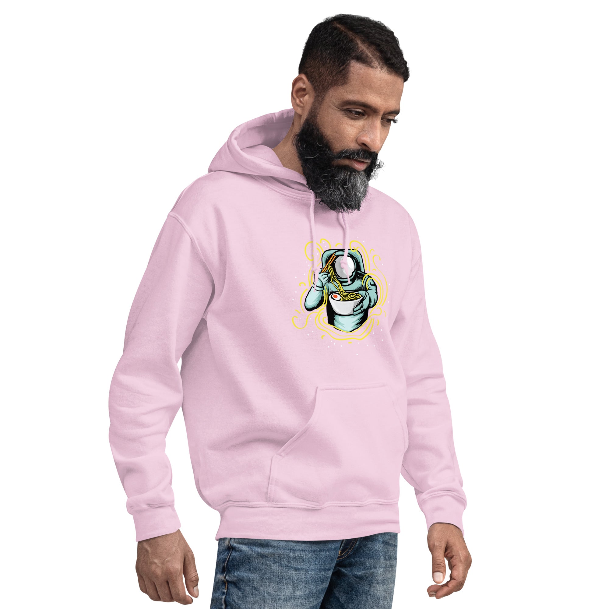 Felpa Stampata Unisex con Cappuccio – Morbida – Design Space Noodles-Biiply