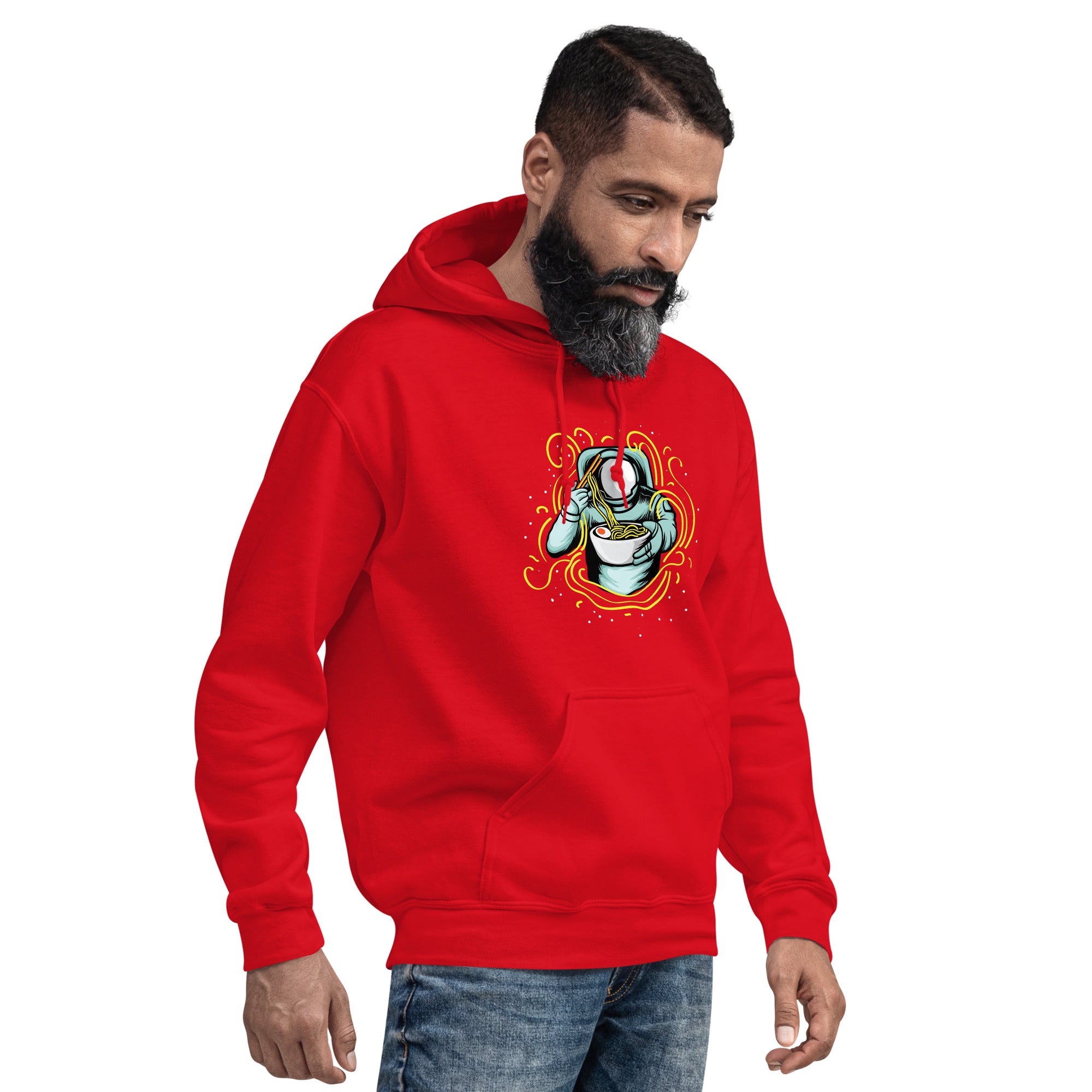Felpa Stampata Unisex con Cappuccio – Morbida – Design Space Noodles-Biiply