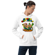 Felpa Stampata Unisex con Cappuccio – Morbida – Design Super Gym Bros-Biiply