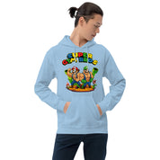 Felpa Stampata Unisex con Cappuccio – Morbida – Design Super Gym Bros-Biiply