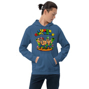 Felpa Stampata Unisex con Cappuccio – Morbida – Design Super Gym Bros-Biiply