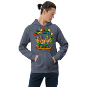 Felpa Stampata Unisex con Cappuccio – Morbida – Design Super Gym Bros-Biiply