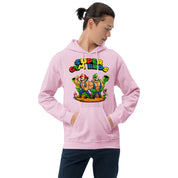 Felpa Stampata Unisex con Cappuccio – Morbida – Design Super Gym Bros-Biiply