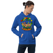 Felpa Stampata Unisex con Cappuccio – Morbida – Design Super Gym Bros-Biiply