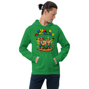 Felpa Stampata Unisex con Cappuccio – Morbida – Design Super Gym Bros-Biiply