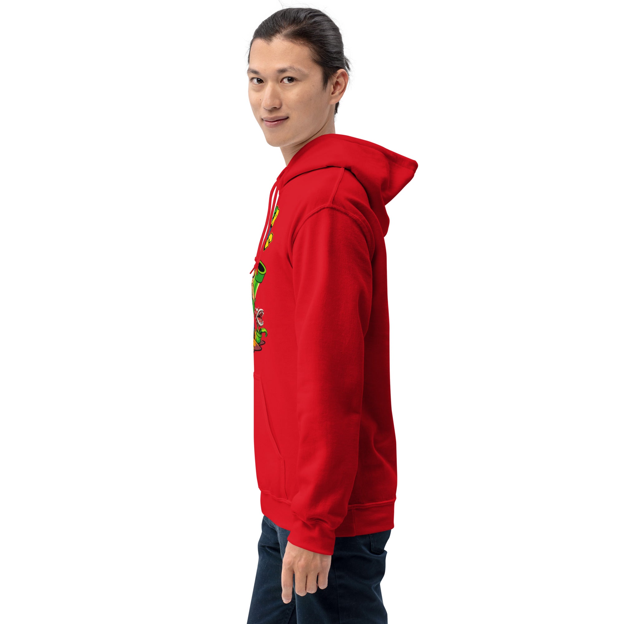 Felpa Stampata Unisex con Cappuccio – Morbida – Design Super Gym Bros-Biiply