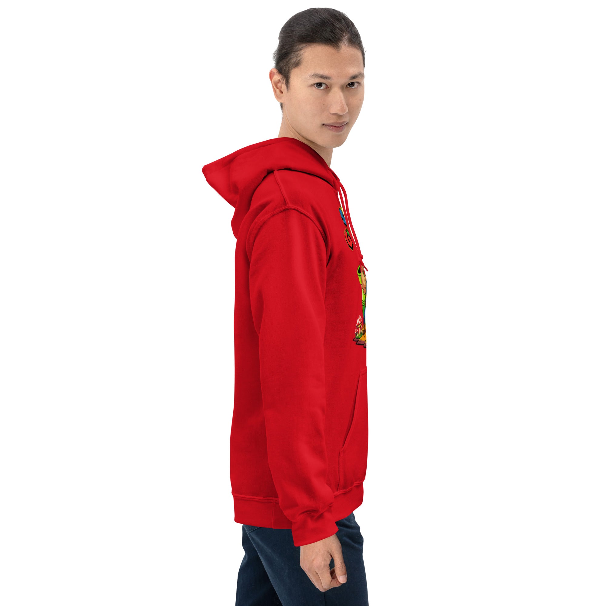 Felpa Stampata Unisex con Cappuccio – Morbida – Design Super Gym Bros-Biiply