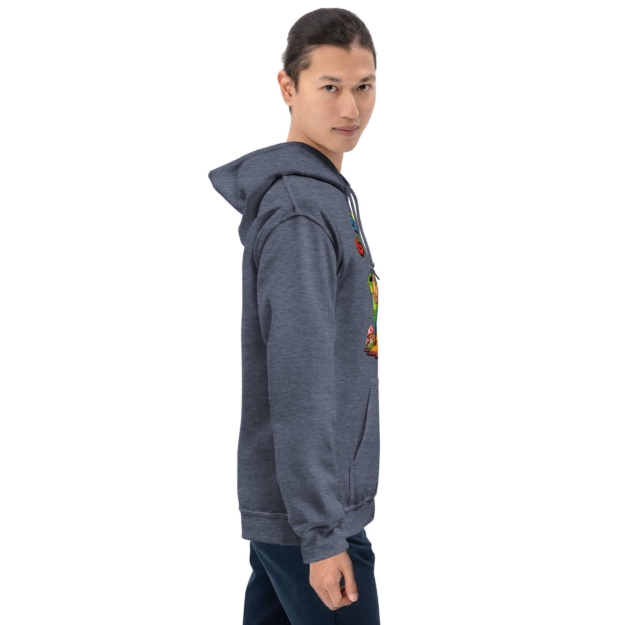 Felpa Stampata Unisex con Cappuccio – Morbida – Design Super Gym Bros-Biiply