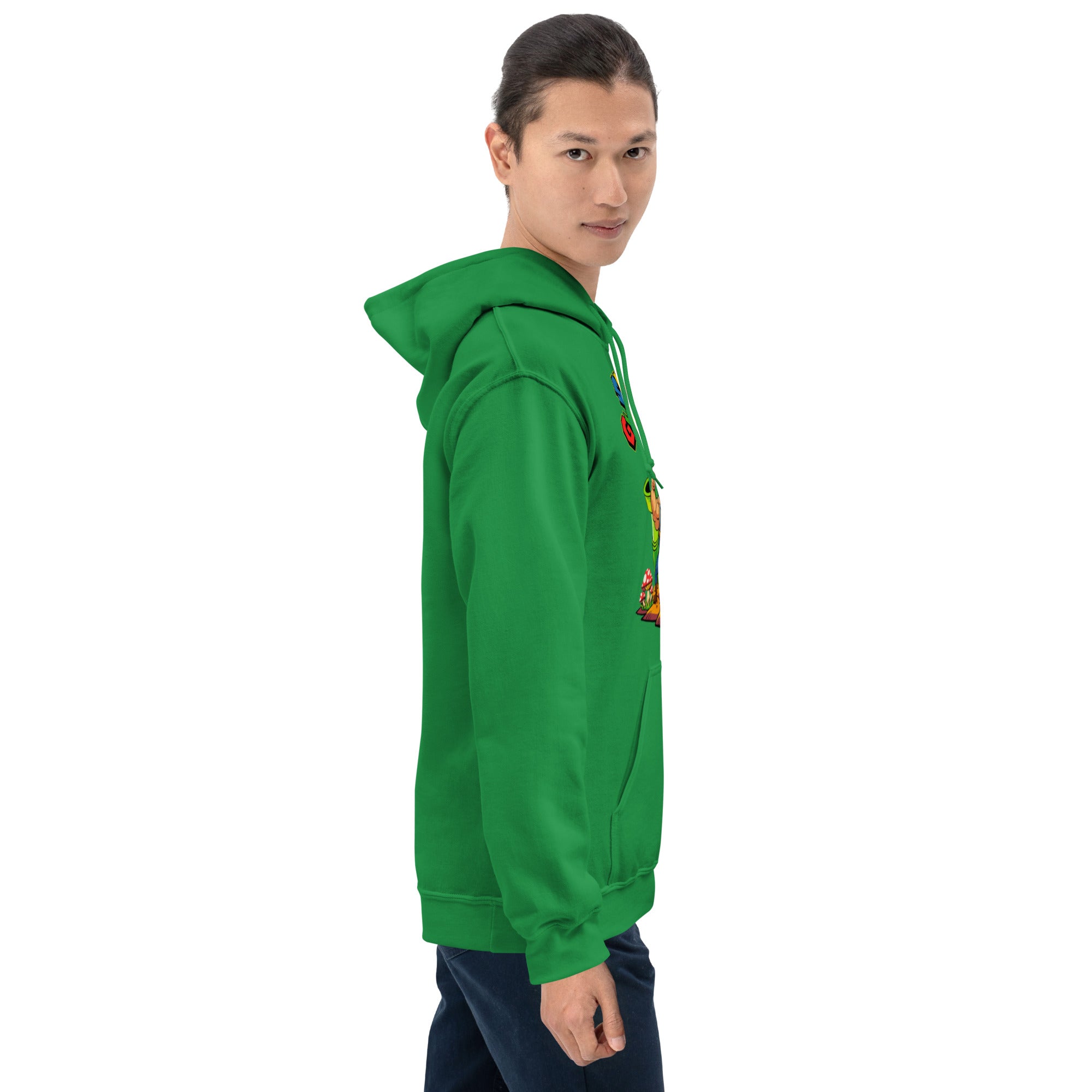 Felpa Stampata Unisex con Cappuccio – Morbida – Design Super Gym Bros-Biiply