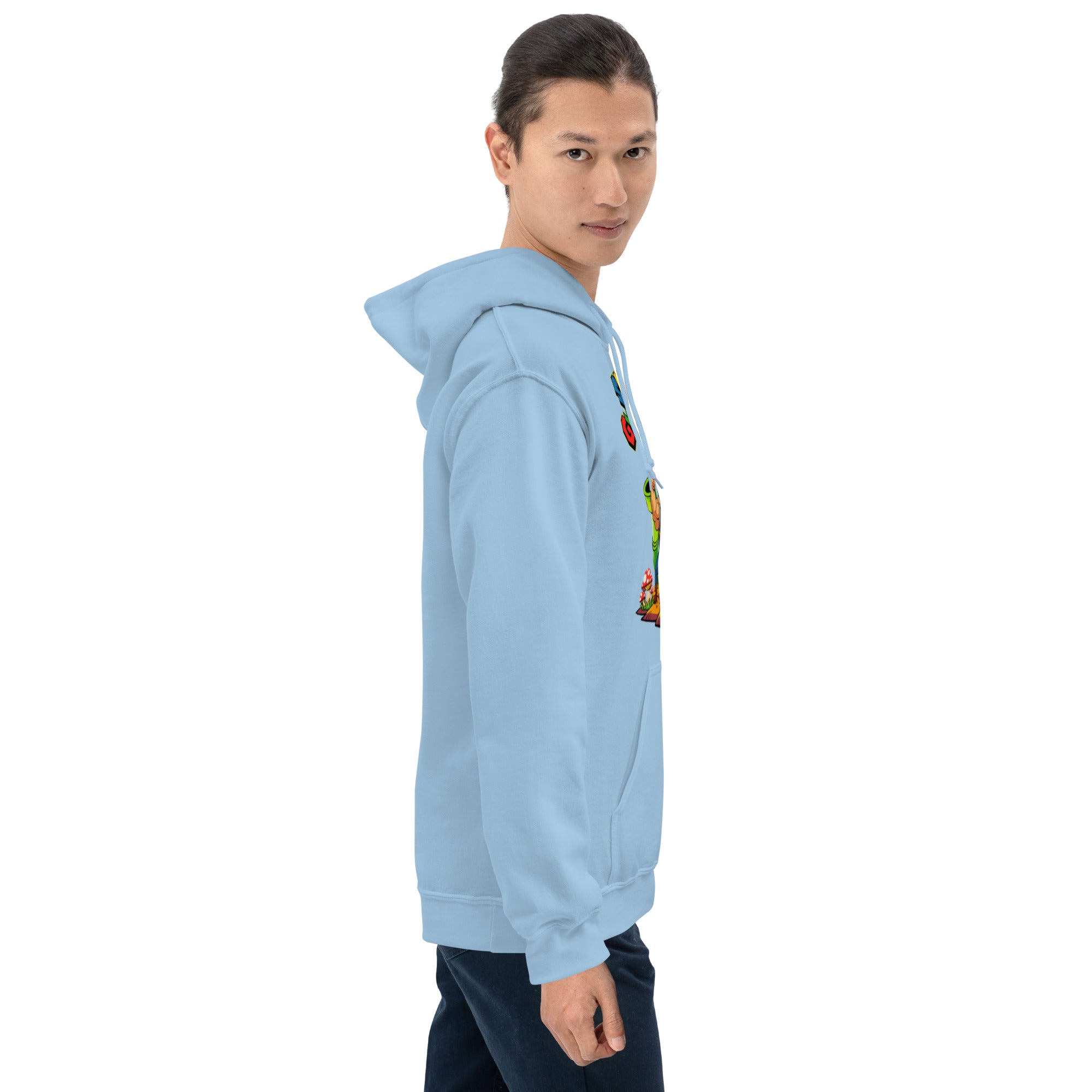 Felpa Stampata Unisex con Cappuccio – Morbida – Design Super Gym Bros-Biiply