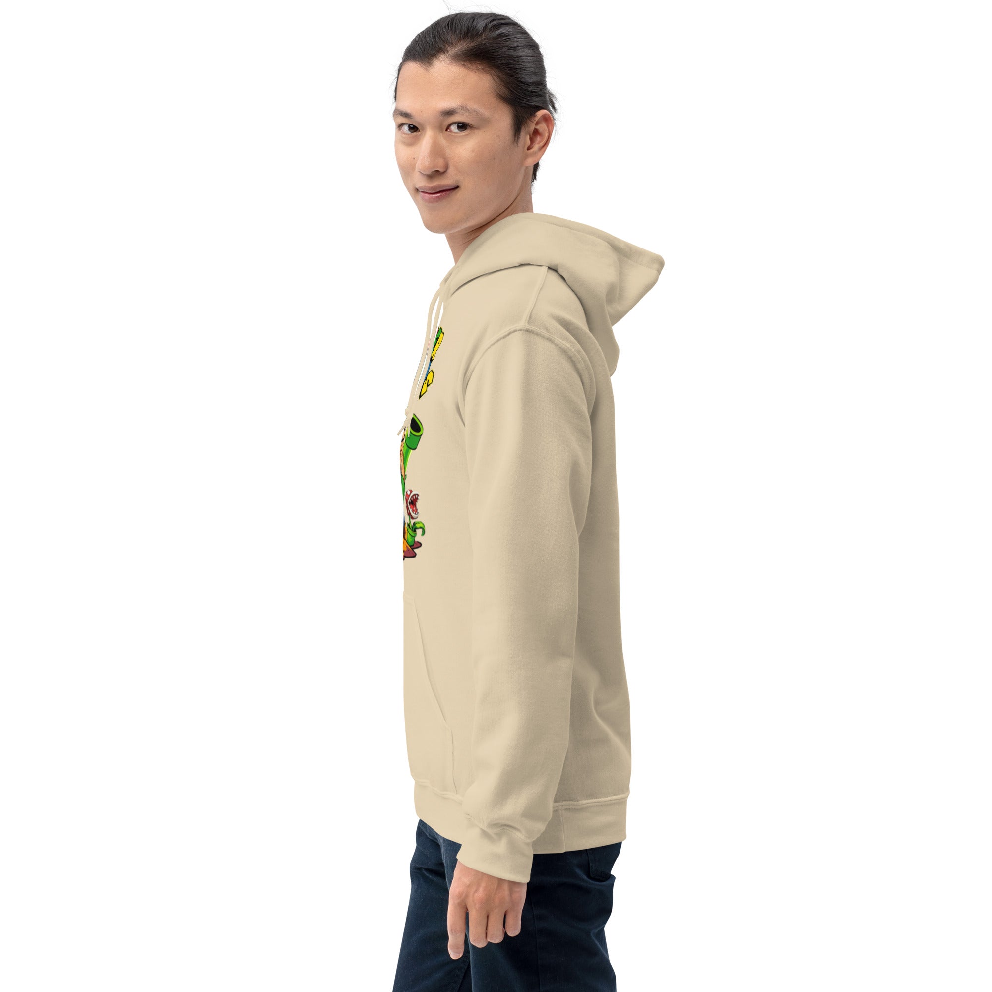 Felpa Stampata Unisex con Cappuccio – Morbida – Design Super Gym Bros-Biiply