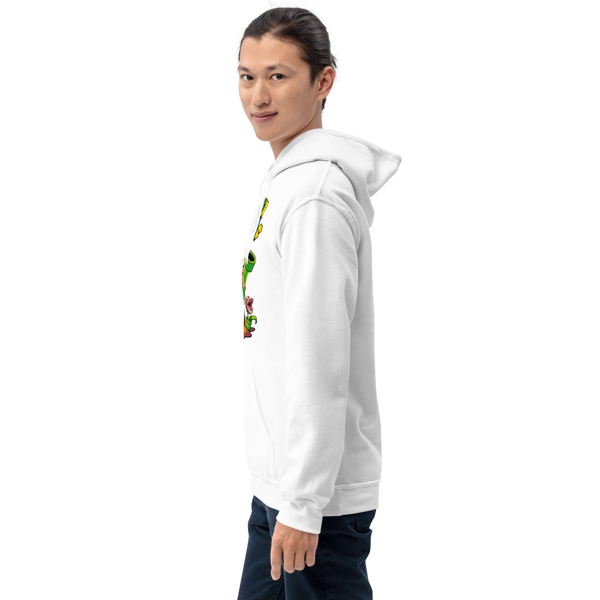 Felpa Stampata Unisex con Cappuccio – Morbida – Design Super Gym Bros-Biiply