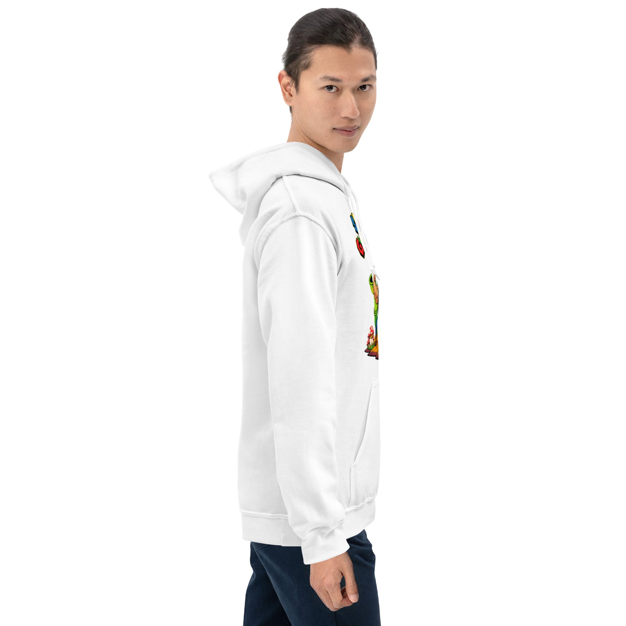 Felpa Stampata Unisex con Cappuccio – Morbida – Design Super Gym Bros-Biiply