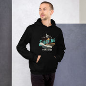 Felpa Stampata Unisex con Cappuccio – Morbida – Design Surfing Paradise-Biiply