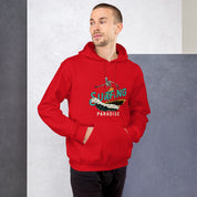 Felpa Stampata Unisex con Cappuccio – Morbida – Design Surfing Paradise-Biiply