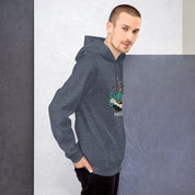 Felpa Stampata Unisex con Cappuccio – Morbida – Design Surfing Paradise-Biiply