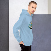 Felpa Stampata Unisex con Cappuccio – Morbida – Design Surfing Paradise-Biiply