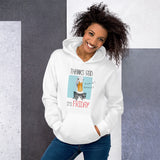 Sudadera Estampada Unisex con Capucha – Suave – Diseño Thanks God It's FRIDAY