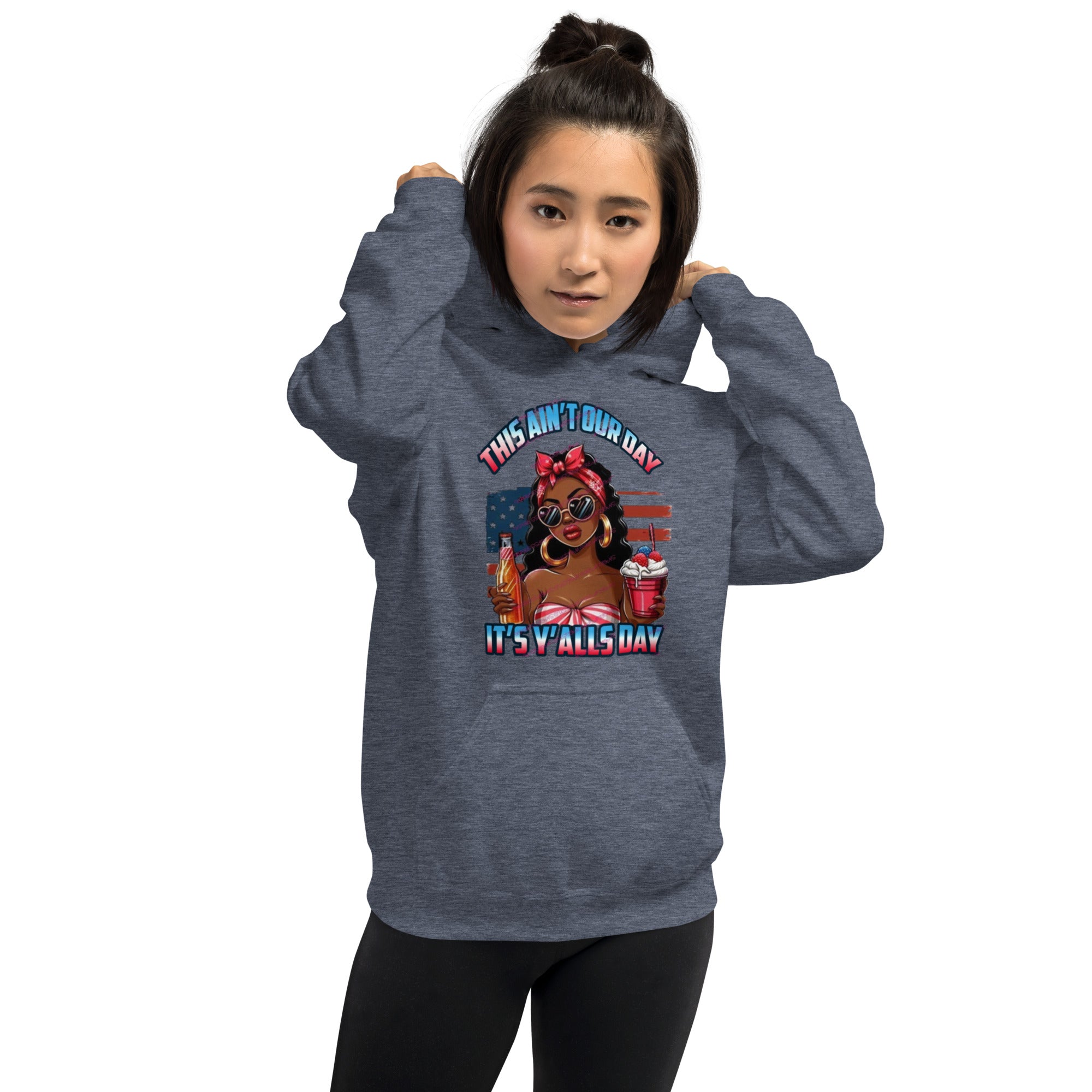 Felpa Stampata Unisex con Cappuccio – Morbida – Design This Ain't our Day-Biiply