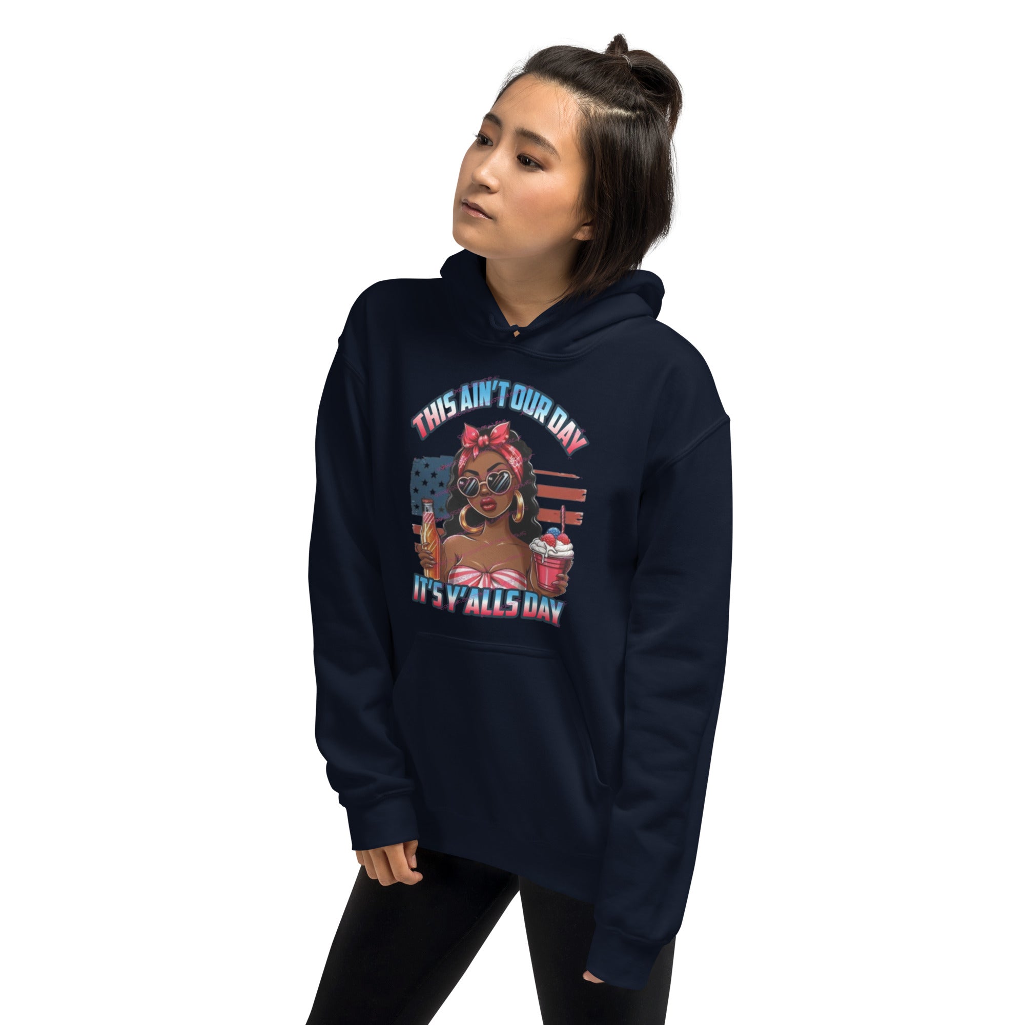 Felpa Stampata Unisex con Cappuccio – Morbida – Design This Ain't our Day-Biiply