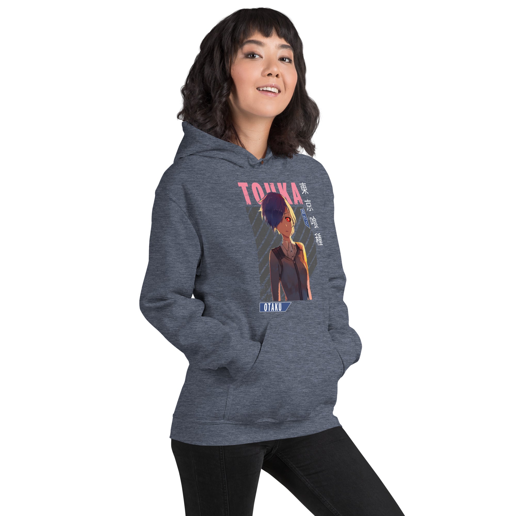 Felpa Stampata Unisex con Cappuccio – Morbida – Design Touka-Biiply