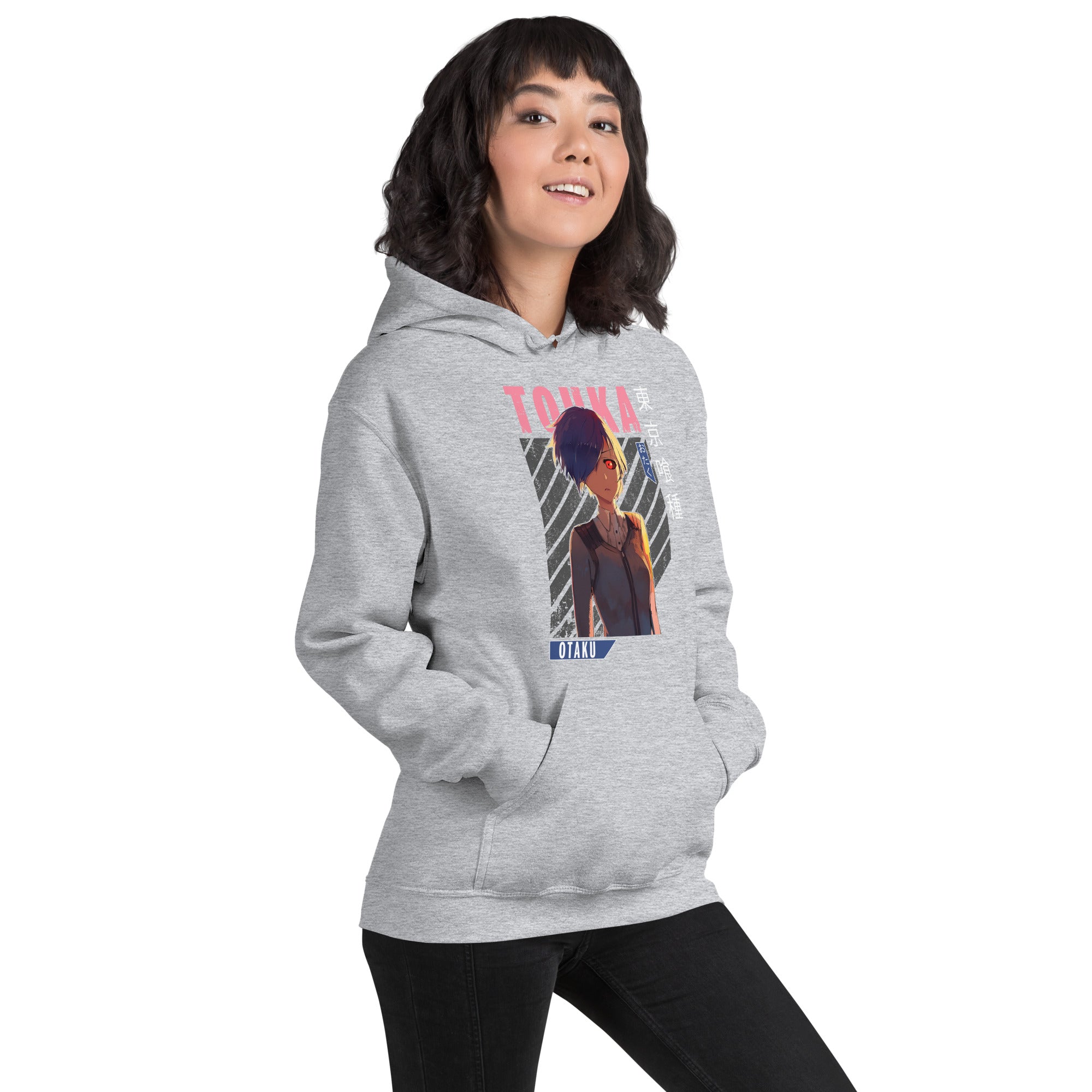 Felpa Stampata Unisex con Cappuccio – Morbida – Design Touka-Biiply
