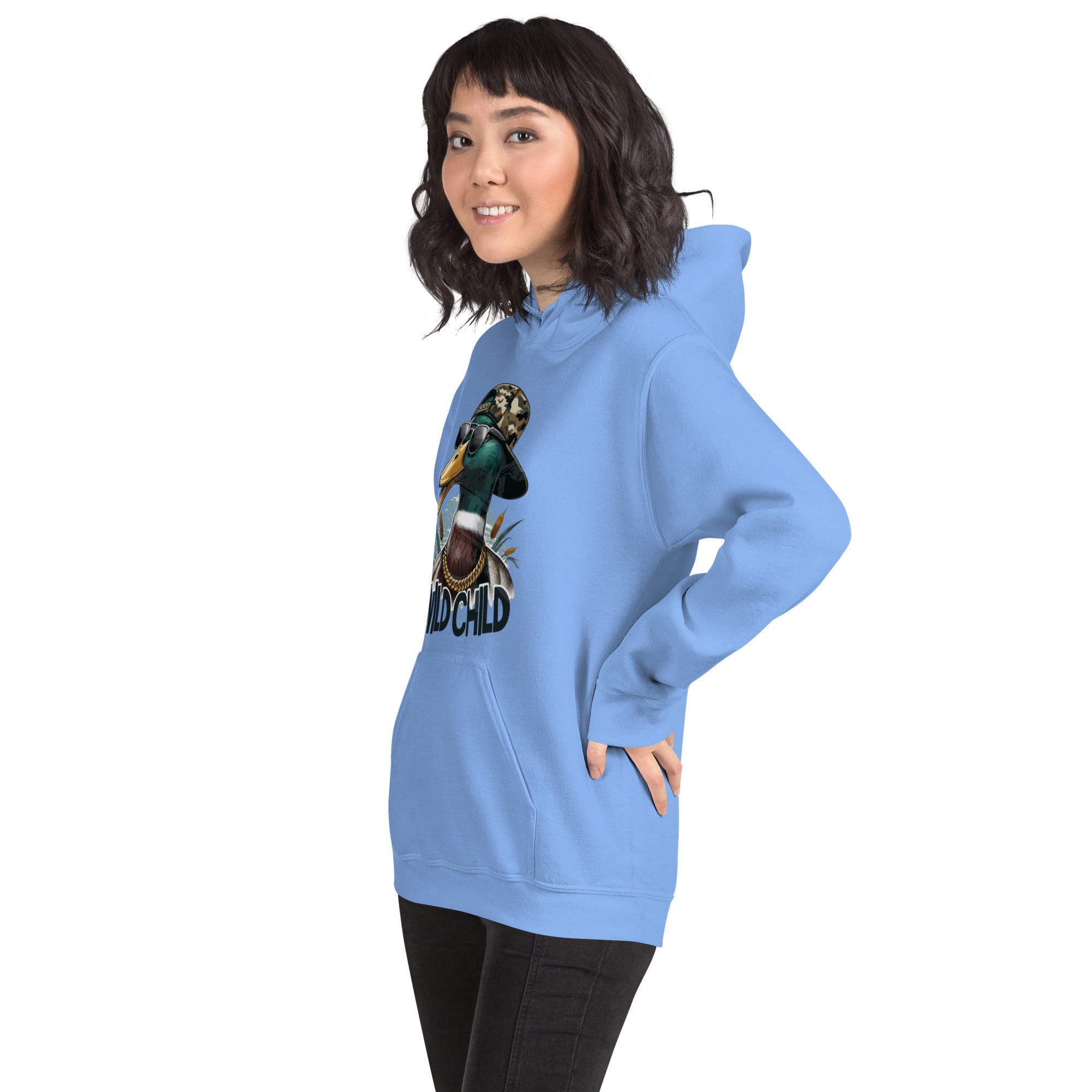 Felpa Stampata Unisex con Cappuccio – Morbida – Design Wild Duck-Biiply
