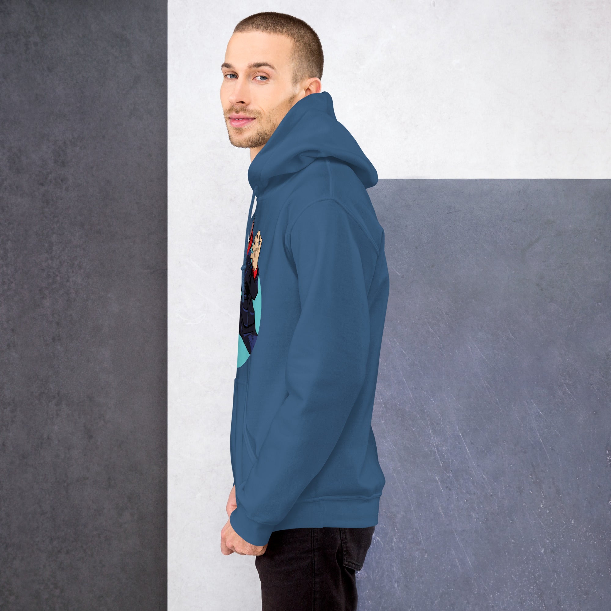 Felpa Stampata Unisex con Cappuccio – Morbida – Design Yuri Itadori-Biiply