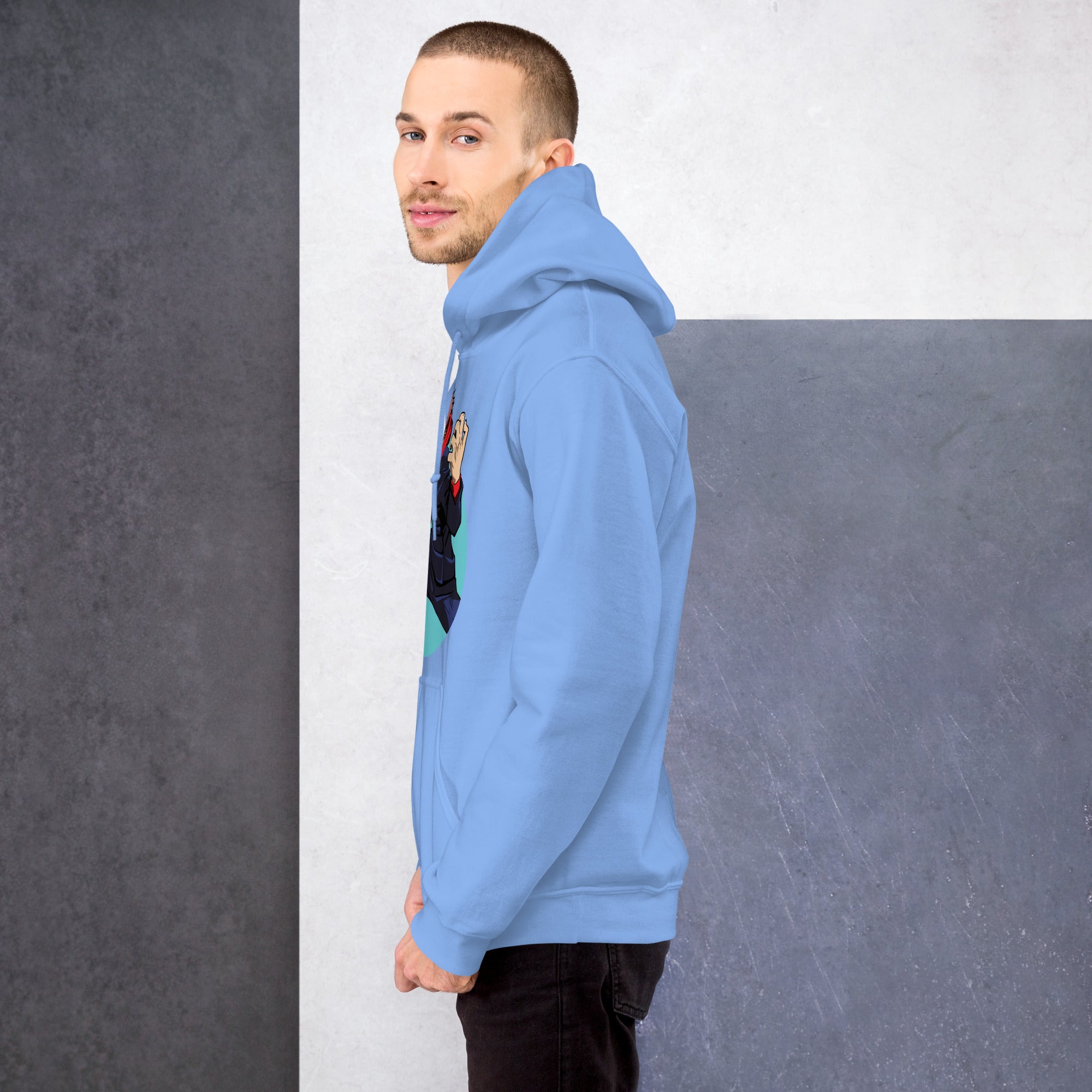 Felpa Stampata Unisex con Cappuccio – Morbida – Design Yuri Itadori-Biiply