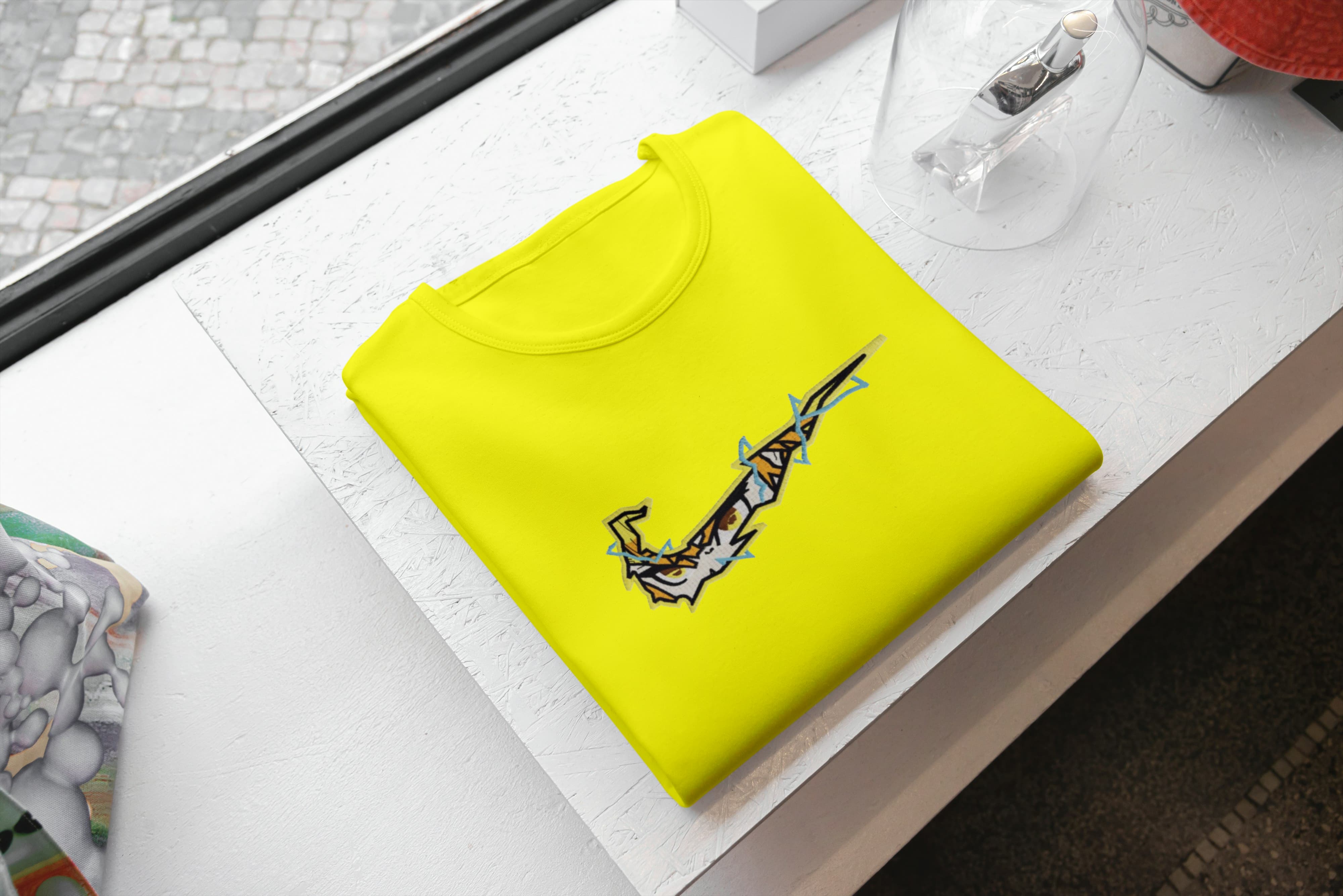 T-Shirt Unisex Ricamata 100% Cotone – Confortevole – Design Swoosh Zenitzu