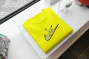 T-Shirt Unisex Ricamata 100% Cotone – Confortevole – Design Swoosh Pikachu