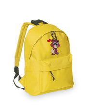 Zaino Bambino in Poliestere 600D 28x38x12 cm – Schienale Imbottito e Spallacci Regolabili - Design Ricamato Orsetto con Cuore