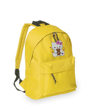 Zaino Bambino in Poliestere 600D 28x38x12 cm – Schienale Imbottito e Spallacci Regolabili - Design Ricamato Hello Kitty