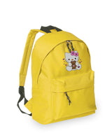 Zaino Bambino in Poliestere 600D 28x38x12 cm – Schienale Imbottito e Spallacci Regolabili - Design Ricamato Hello Kitty