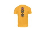 T-Shirt Unisex Ricamata sulla schiena 100% Cotone – Confortevole – Design rosa con foglie a farfalle