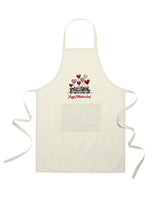 Grembiule in Cotone Riciclato – Sostenibile e Pratico – Cucina e Lavoro – Design Ricamato Gatti Happy Valentines Day