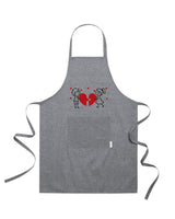 Grembiule in Cotone Riciclato – Sostenibile e Pratico – Cucina e Lavoro – Design Ricamato Innamorati con cuore