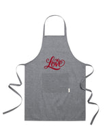 Recycled Cotton Apron – Sustainable and Practical – Cooking and Working – Embroidered Love Design