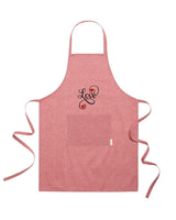 Grembiule in Cotone Riciclato – Sostenibile e Pratico – Cucina e Lavoro – Design Ricamato Scritta Love con Cuori