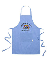 Grembiule in Cotone Riciclato o Poliestere e Cotone – Sostenibile e Pratico – Cucina e Lavoro – Design Ricamato Con scritta Papà il re del grill-Biiply
