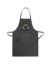 Grembiule in Cotone Riciclato o Poliestere e Cotone – Sostenibile e Pratico – Cucina e Lavoro – Design Ricamato Con scritta Papà il re del grill-Biiply